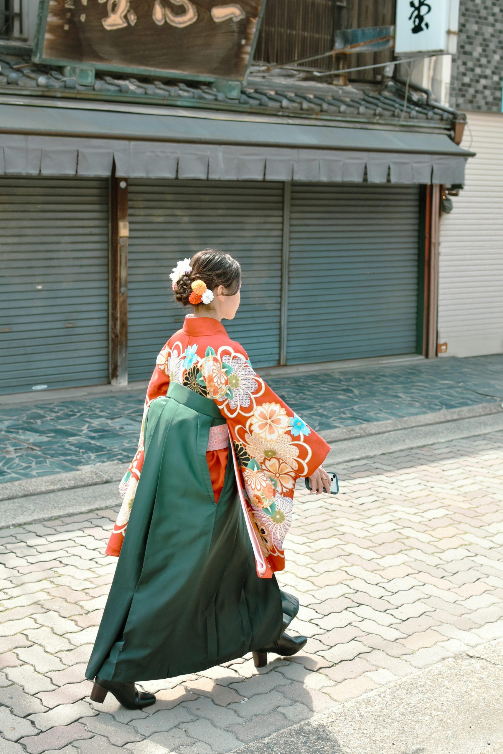 Historic Gion district in Kyoto showing traditional wooden machiya townhouses and authentic Japanese architecture perfect for kimono sightseeing